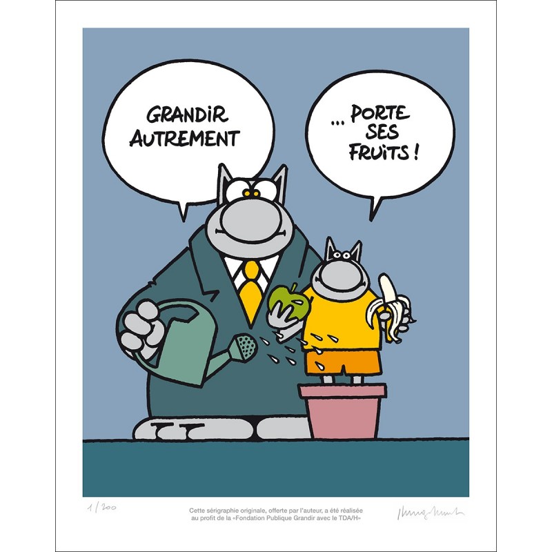 SÉRIGRAPHIE - GRANDIR AUTREMENT (50X40)