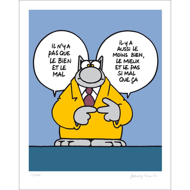 SÉRIGRAPHIE - BIEN ET MAL (50X40)